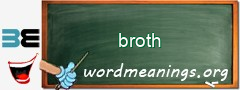 WordMeaning blackboard for broth